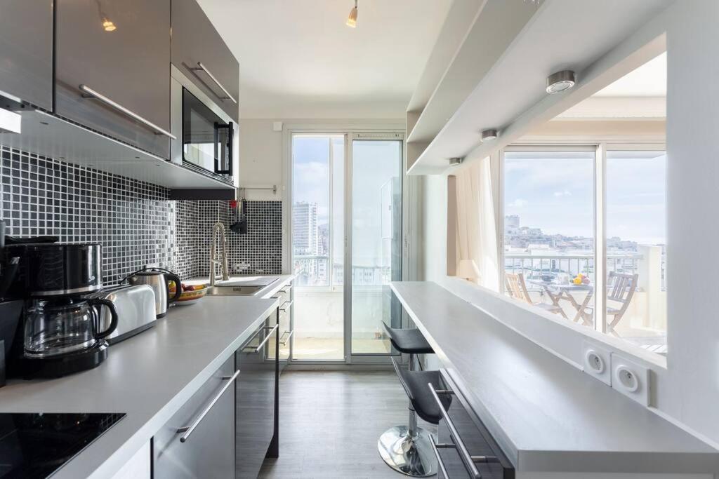 Vue Mer Plage Catalans Vieux Port Clim - 2 Chambres Marseilles Exterior foto